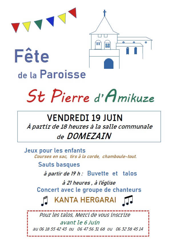 Fête de la paroisse St Pierre Amikuze